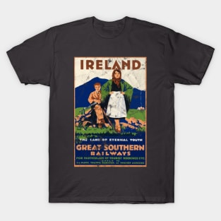 Ireland Vintage Distressed Travel Poster T-Shirt